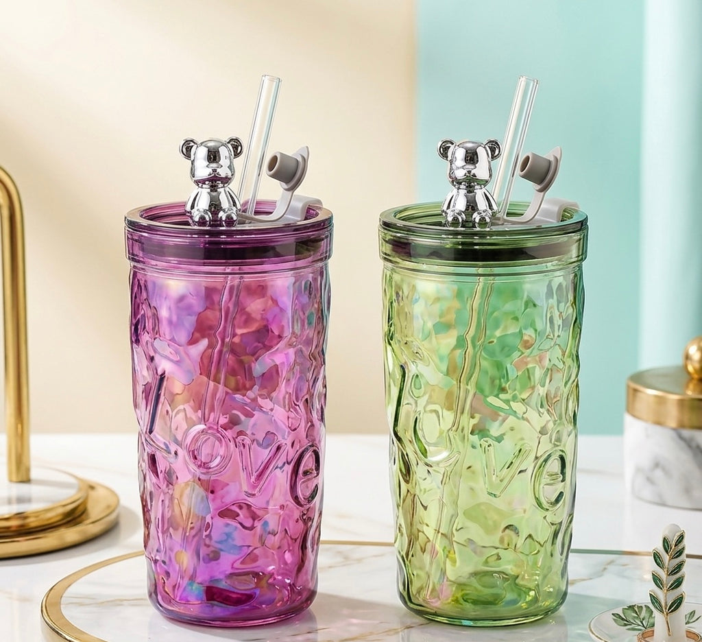 Bear Glass Sipper