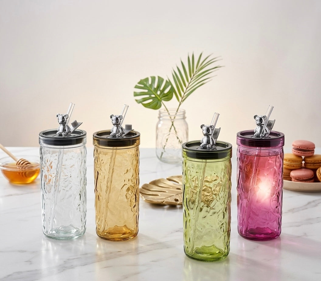 Bear Glass Sipper