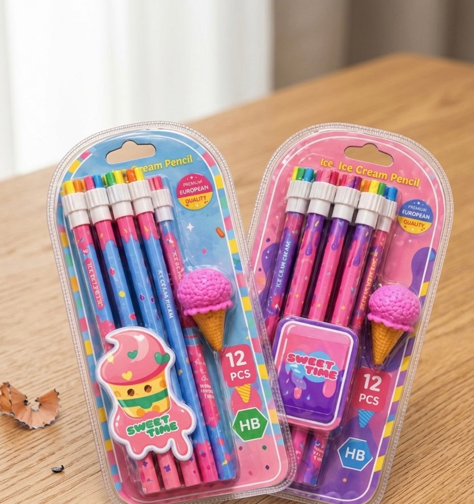 Ice Cream Pencil Set