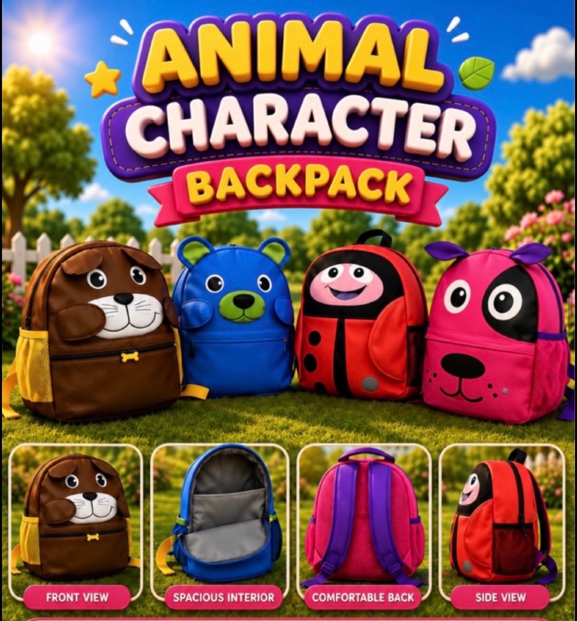 Animal Character Backpack