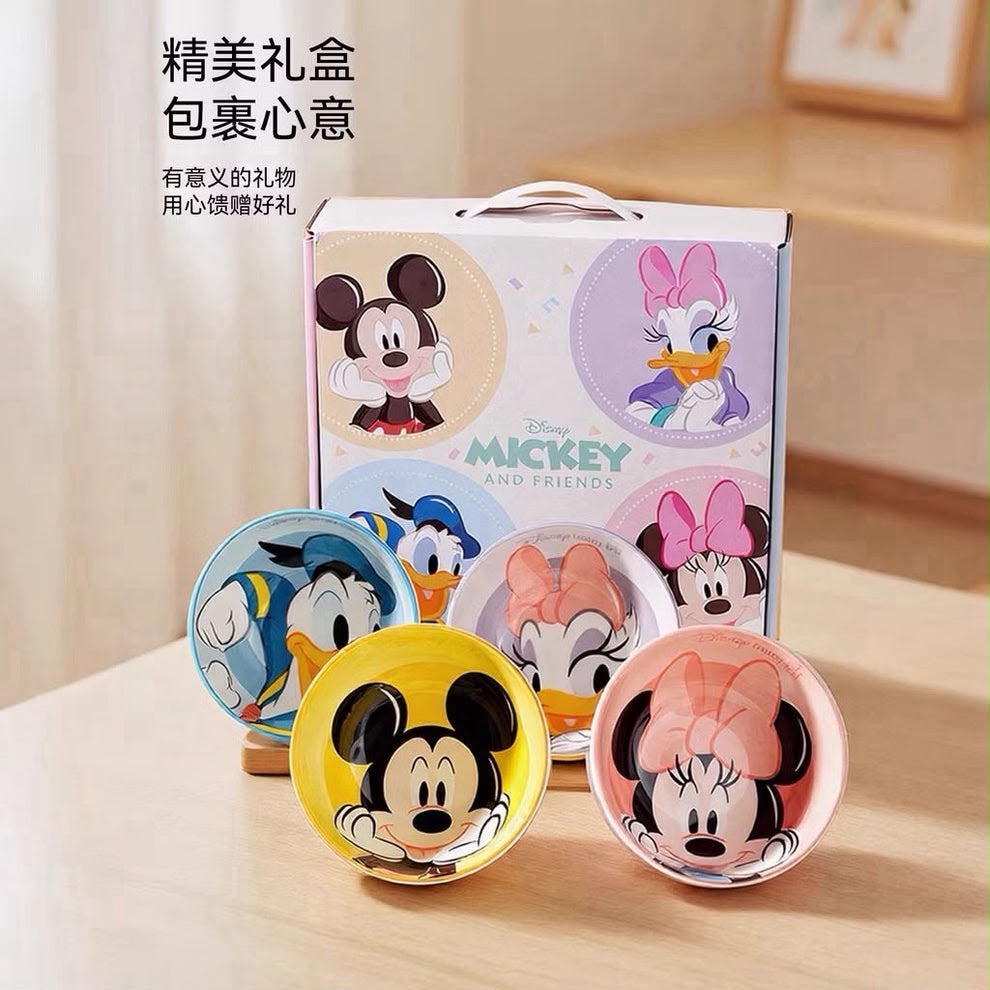 Disney Mickey & Friends Ceramic Bowl (Set of 4)