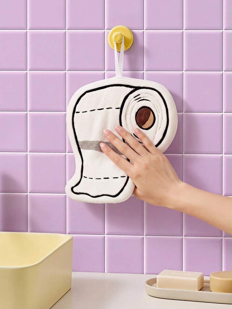 Toilet Paper Shape Hand Towel