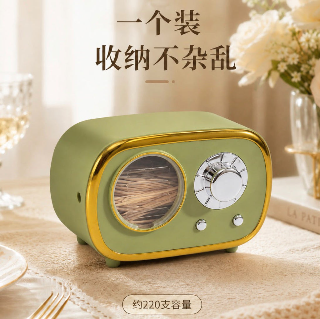 Retro Radio Shape Toothpick Dispenser