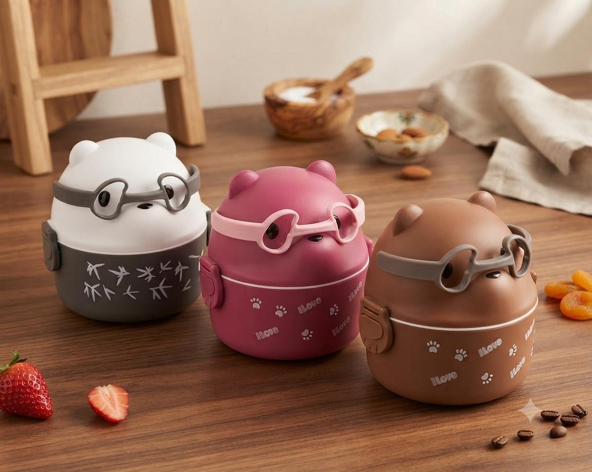 Specs Style Stainless Steel Leak Proof Lunch Box