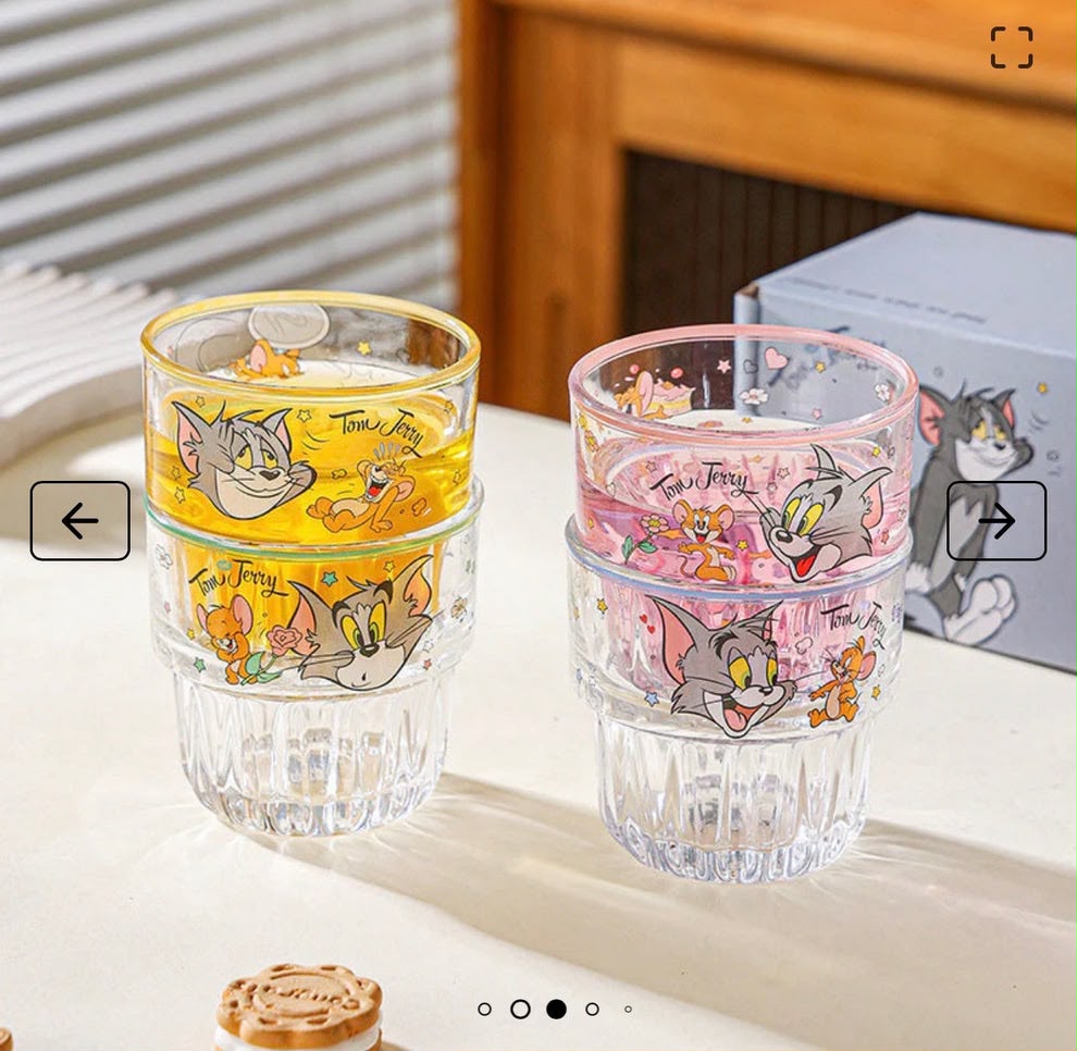 Disney Tom and Jerry Glasses (Set of 4)